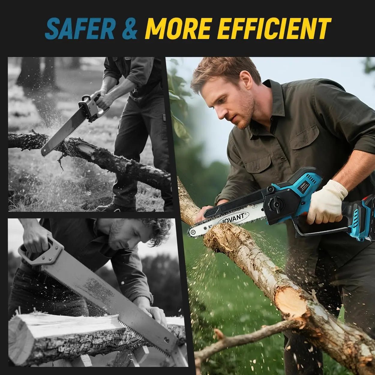 2 in 1 kettensäge, akku kettensäge,8 inch&6 inch chain saw with 4a rechargeable battery,battery powered handheld chainsaw für baumpflege and wood cutting 2 in 1 kettensäge, akku kettensäge,8 inch&6 inch chain saw with 4a rechargeable battery,battery powered handheld chainsaw für baumpflege and wood cutting