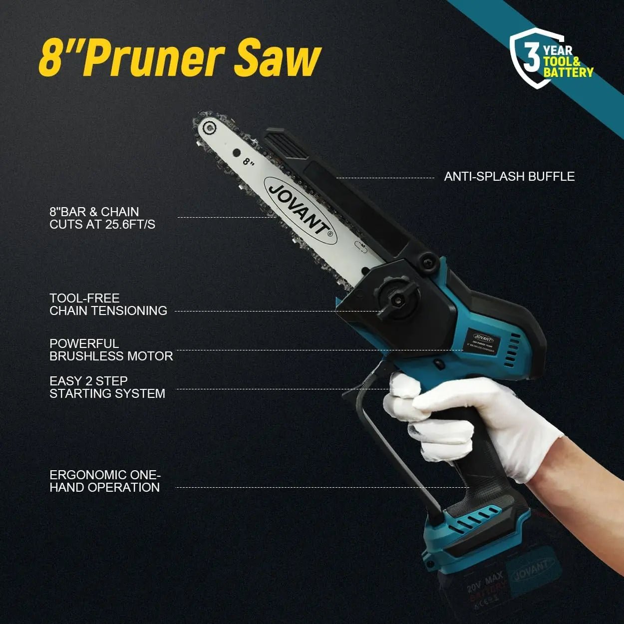 2 in 1 kettensäge, akku kettensäge,8 inch&6 inch chain saw with 4a rechargeable battery,battery powered handheld chainsaw für baumpflege and wood cutting 2 in 1 kettensäge, akku kettensäge,8 inch&6 inch chain saw with 4a rechargeable battery,battery powered handheld chainsaw für baumpflege and wood cutting